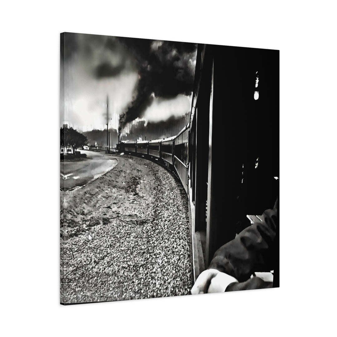 Canvas Art - Leaving Heartbreak Station, Black and White