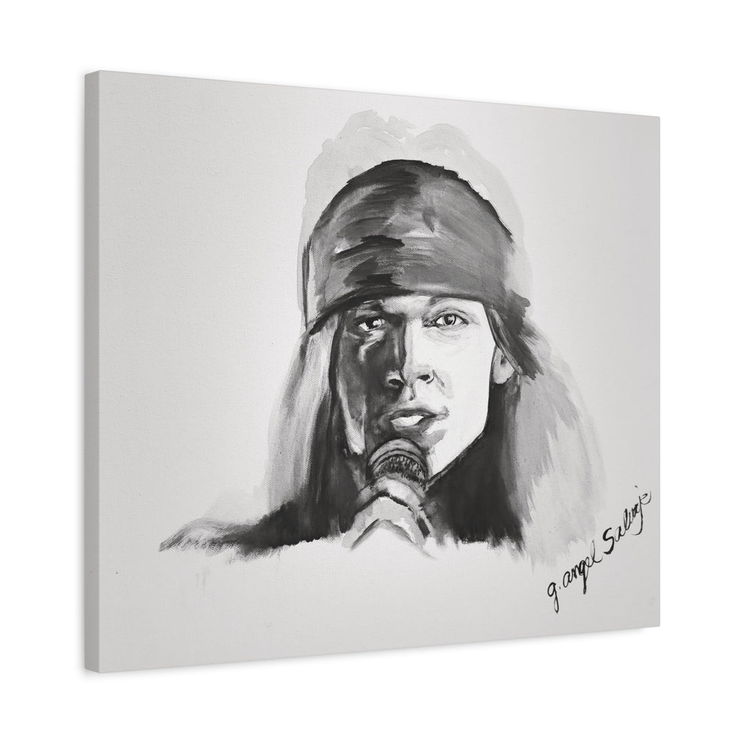 Axle Rose, Black and White Rock and Roll Series Canvas Art