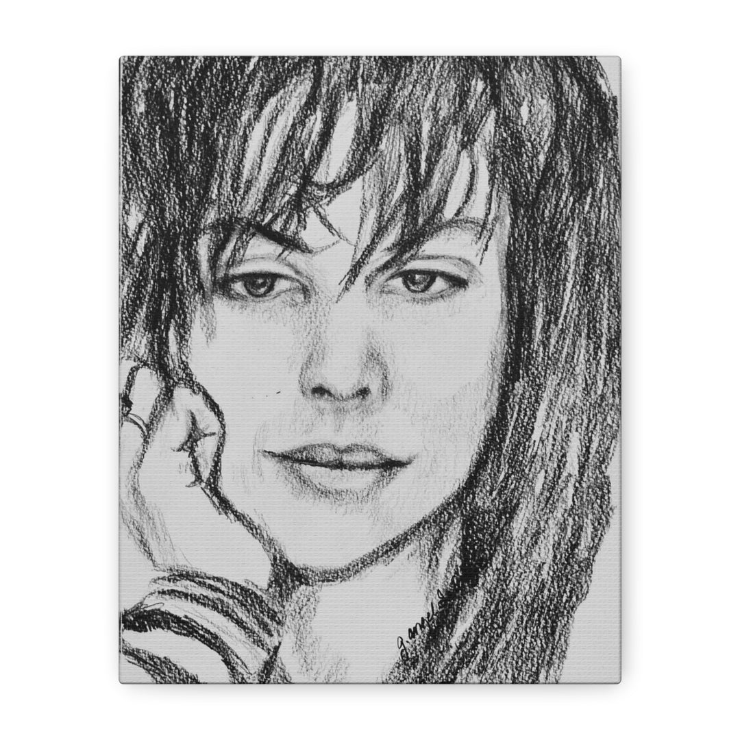 Joan Jett, B&W Rock and Roll Series, Matte Canvas, Stretched, 1.25"