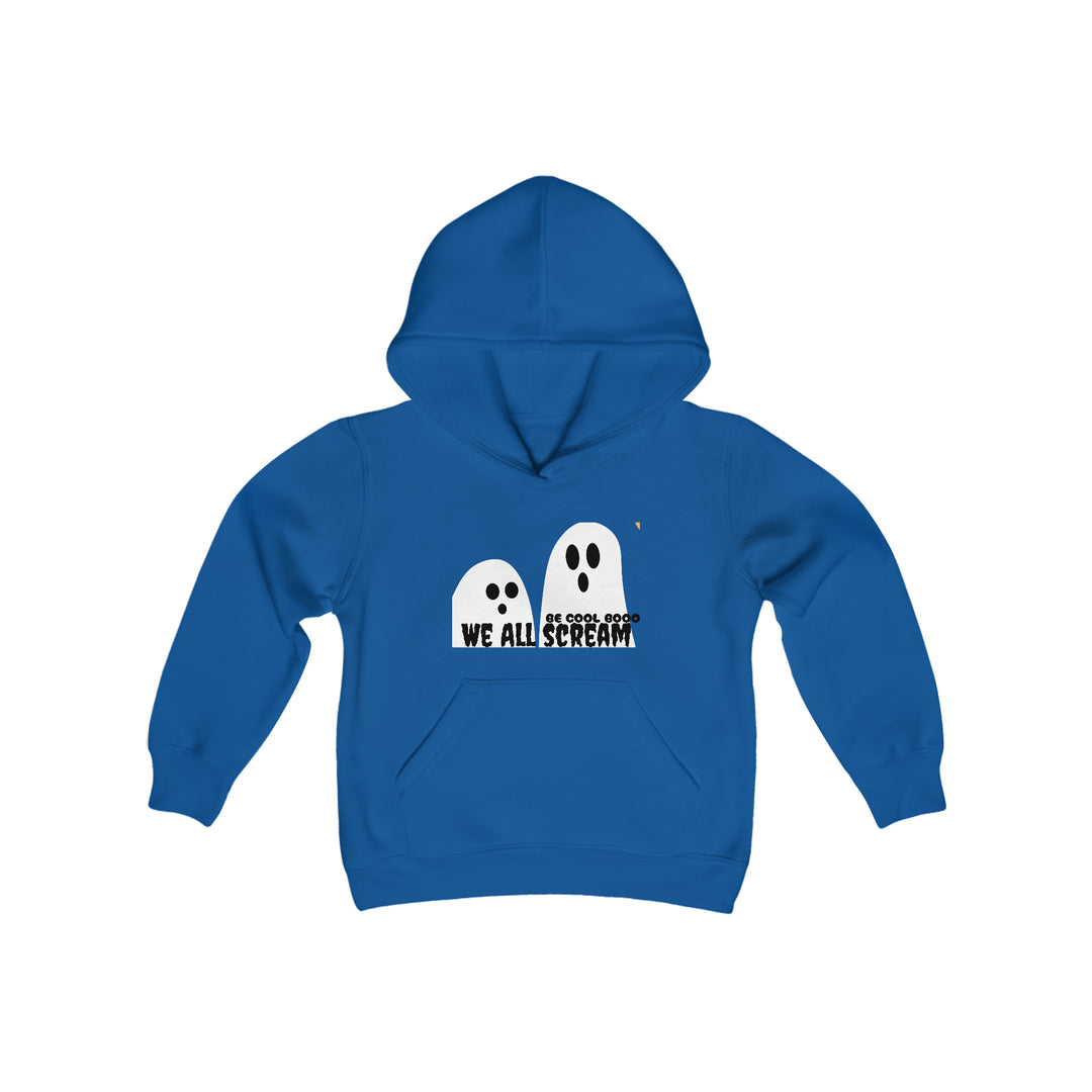Be Cool Boo, We all Scream Youth Heavy Blend Hooded Sweatshirt
