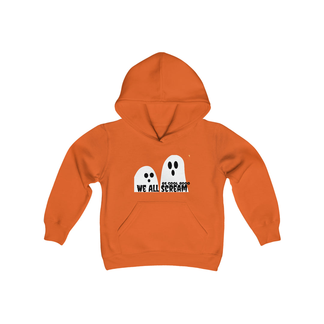 Be Cool Boo, We all Scream Youth Heavy Blend Hooded Sweatshirt