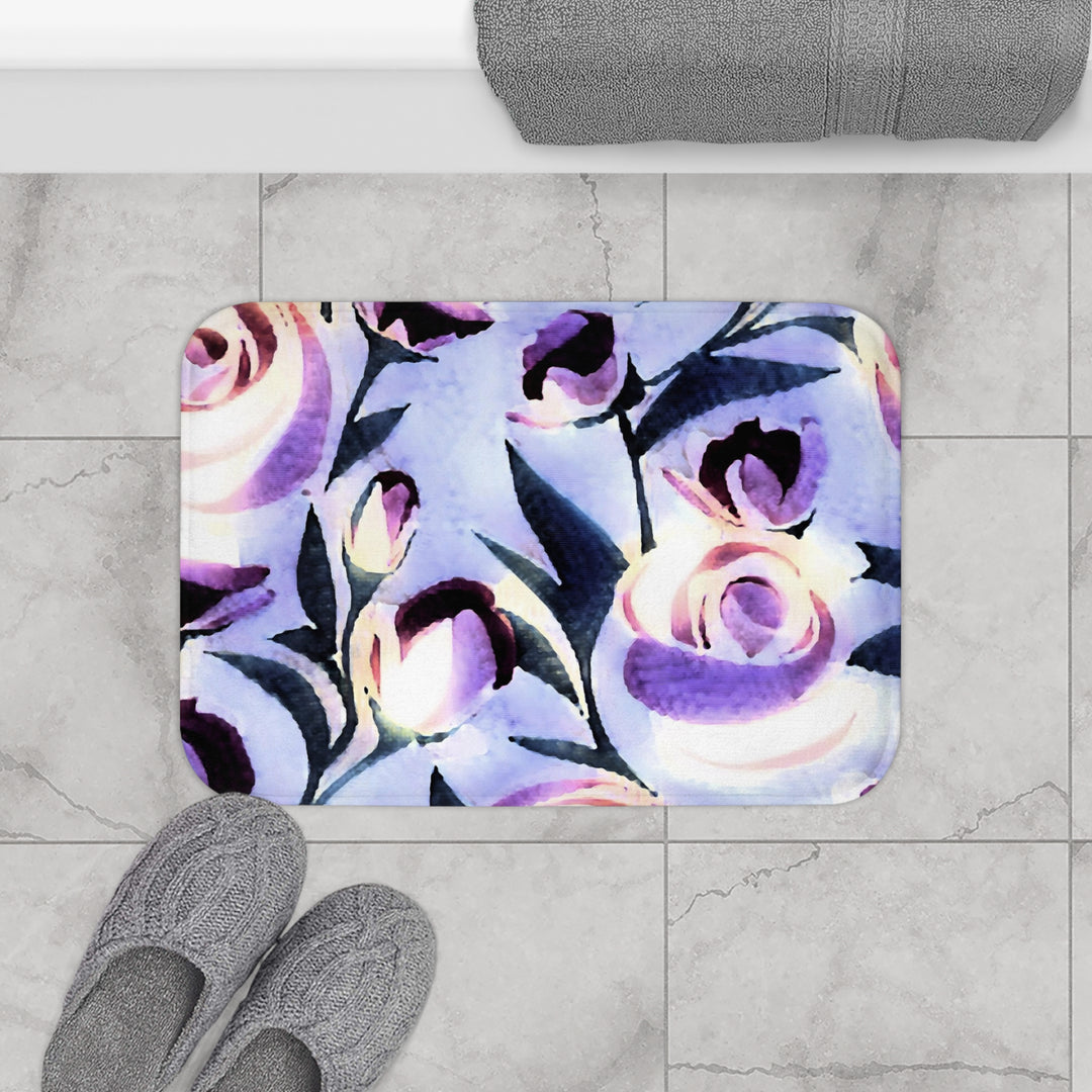 Lavender Roses Bath Mat