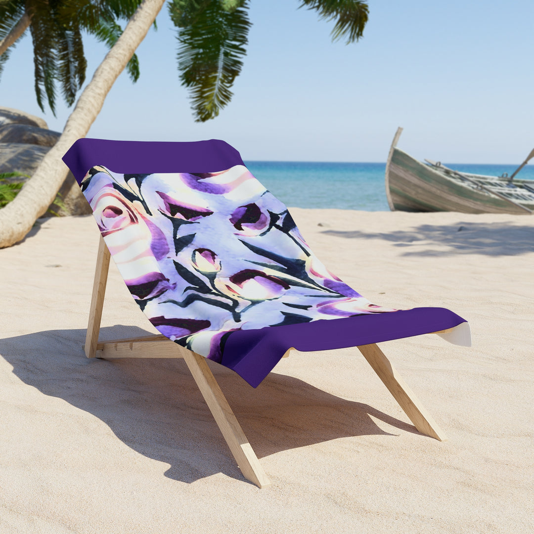 Lavender Roses Beach Towel