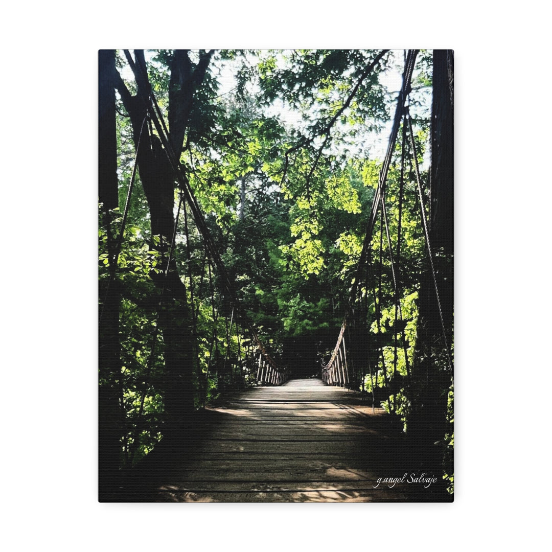 Bridge of Unknown Destination Satin Canvas, Stretched