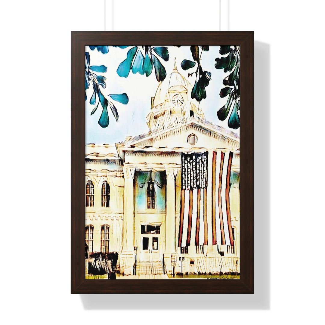 Colbert County Courthouse Framed Vertical Poster