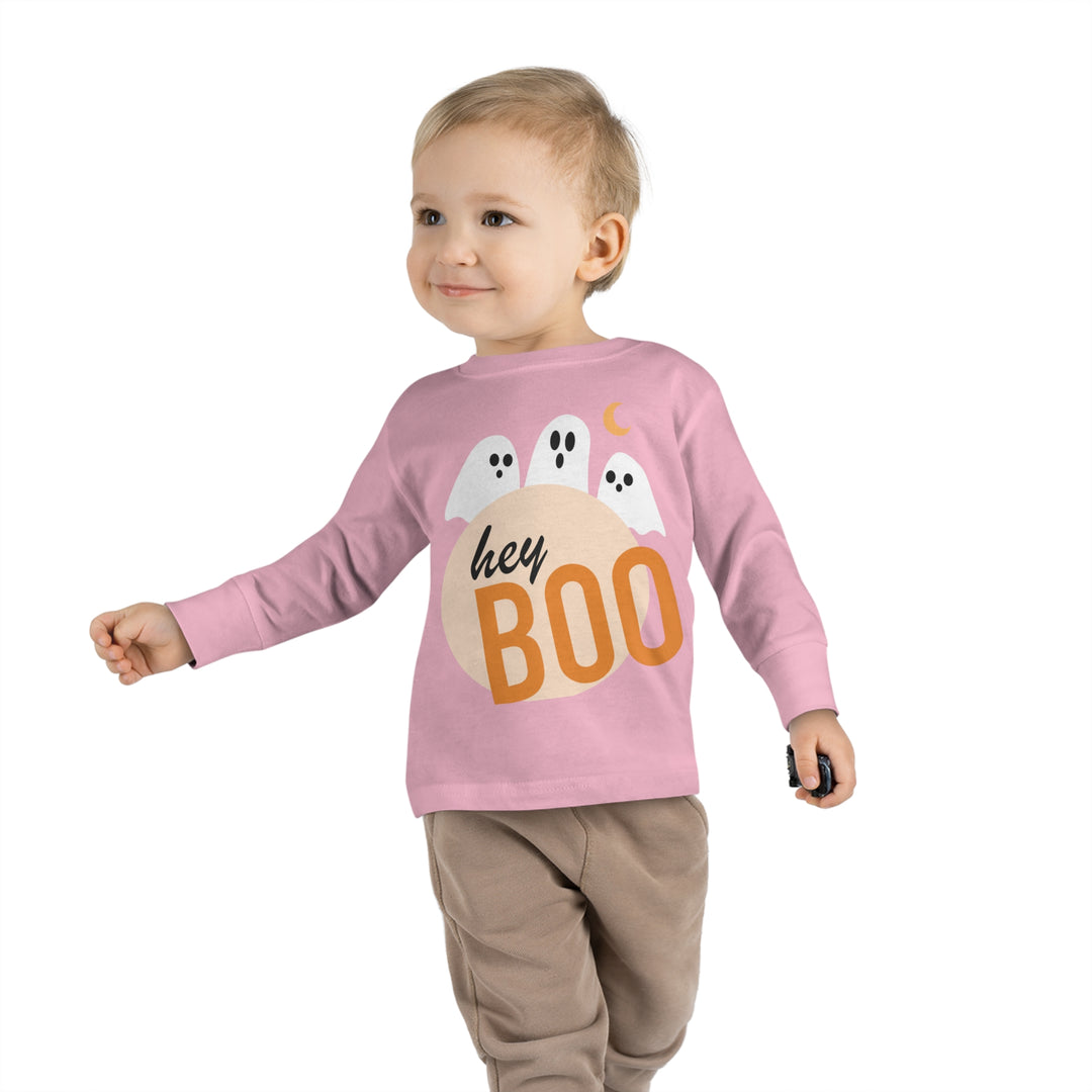 Hey Booo Ghosts Toddler Long Sleeve Tee