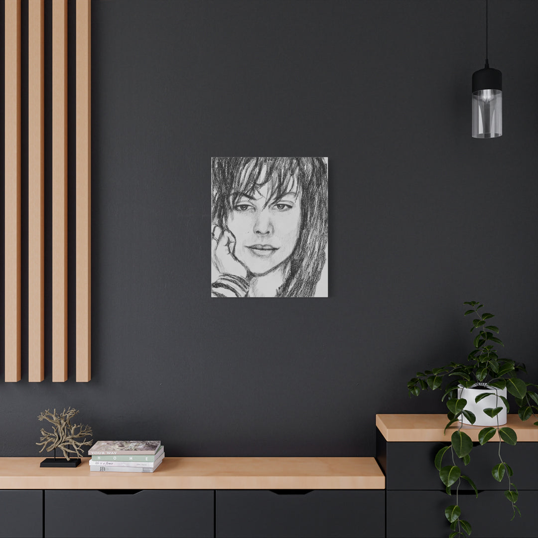 Joan Jett, B&W Rock and Roll Series, Matte Canvas, Stretched, 1.25"