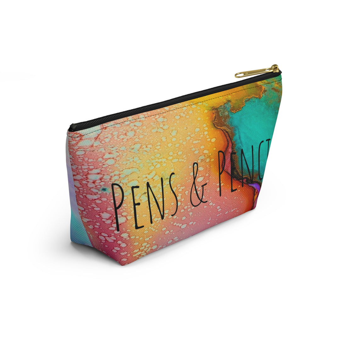 Color Swirl Pens and Pencils Accessory Pouch w T-bottom