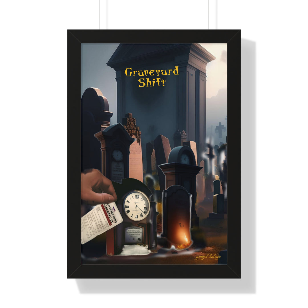 Graveyard Shift Framed Vertical Poster