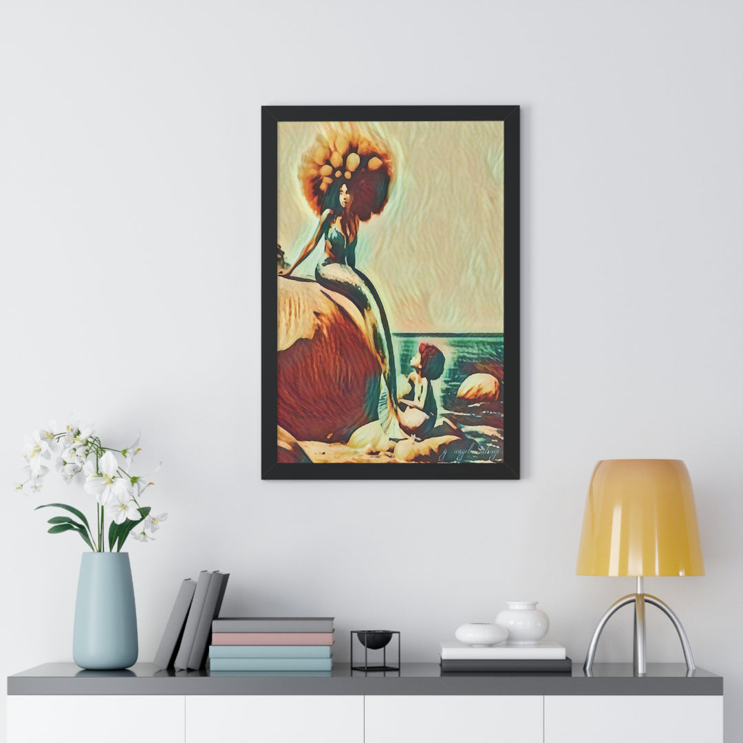 Mermaid Madonna Framed Vertical Poster