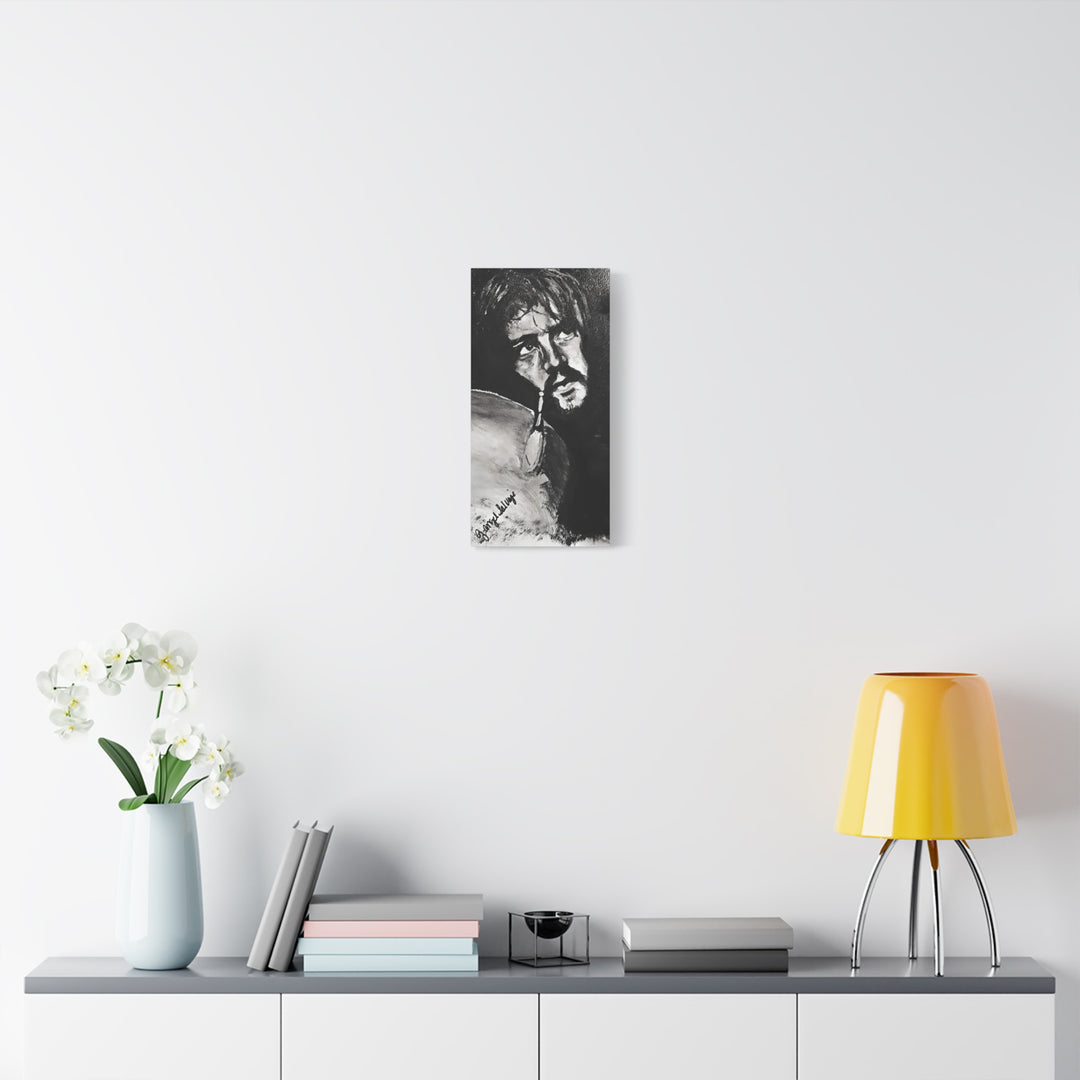 Canvas Print - Jon Bonham Black and White Painting