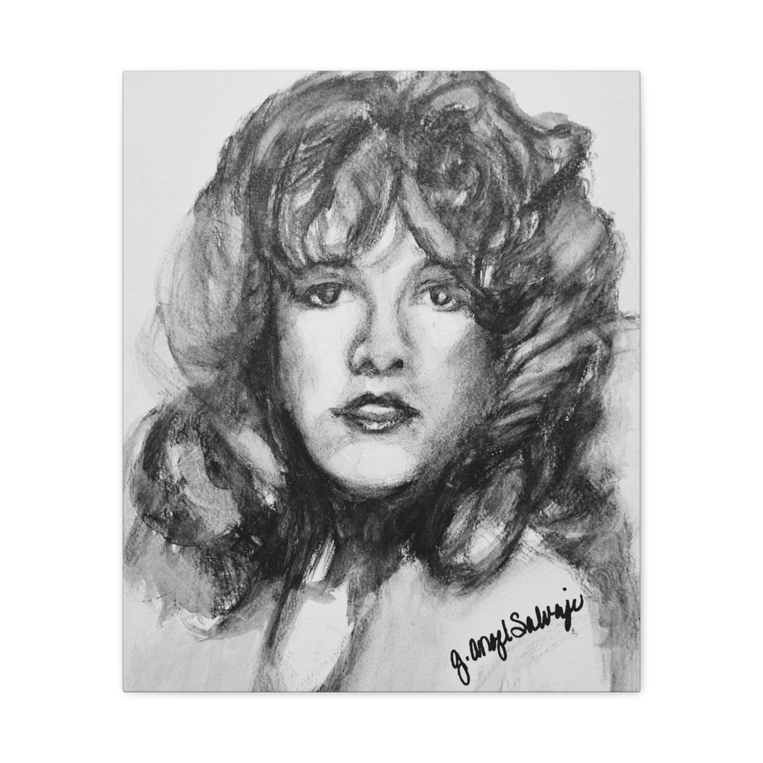 Stevie Nicks, B&W Rock and Roll Series,  Matte Canvas, Stretched, 1.25"