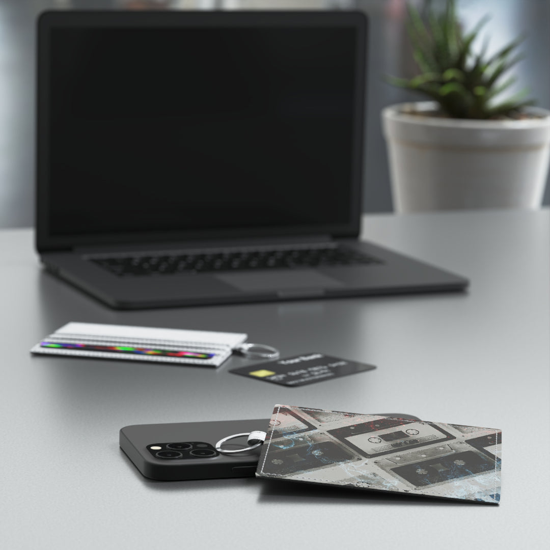 Mixed Tape = True Love Saffiano Leather Card Holder