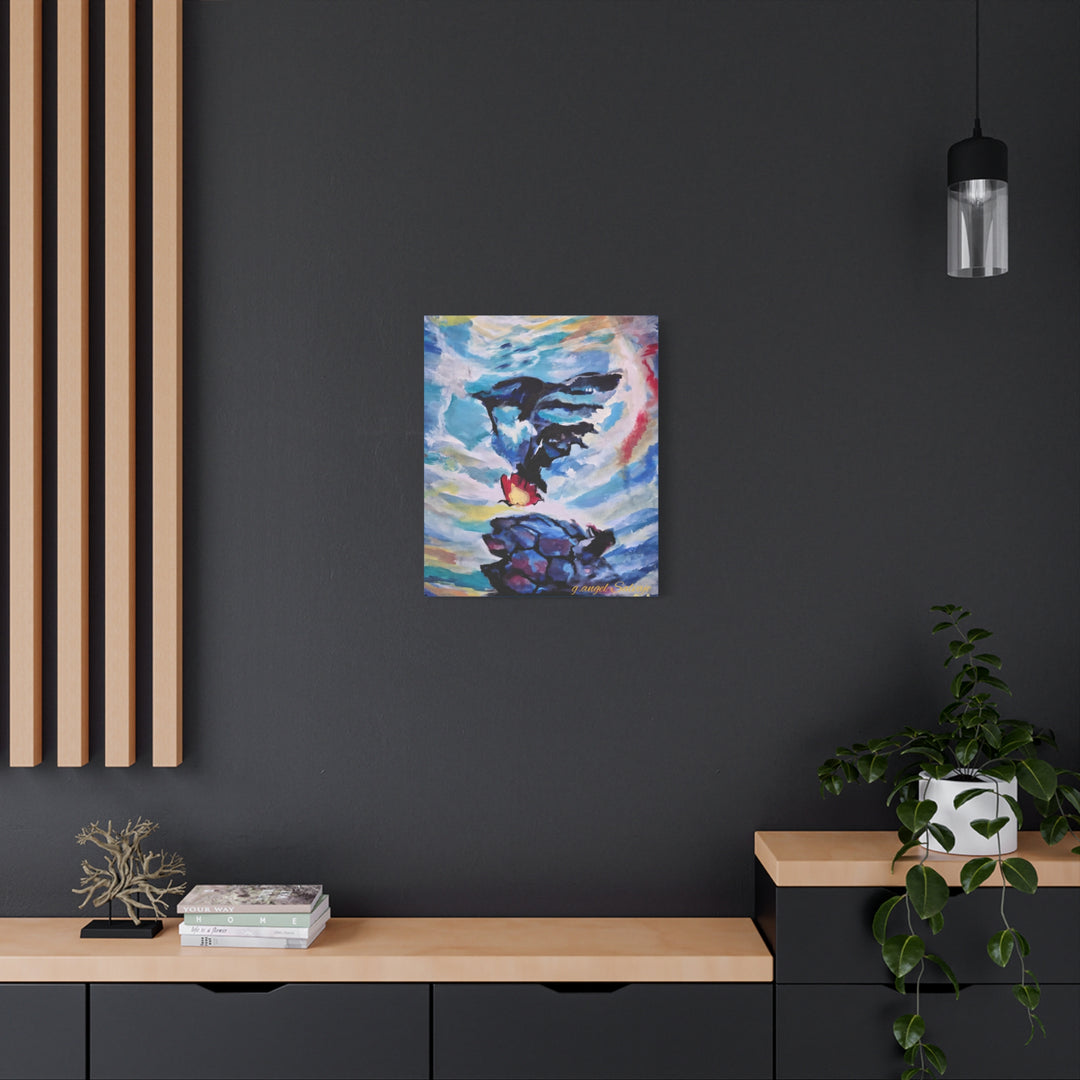 Canvas Painting Print - Courageous Beyond Understanding by g angel Salvaje