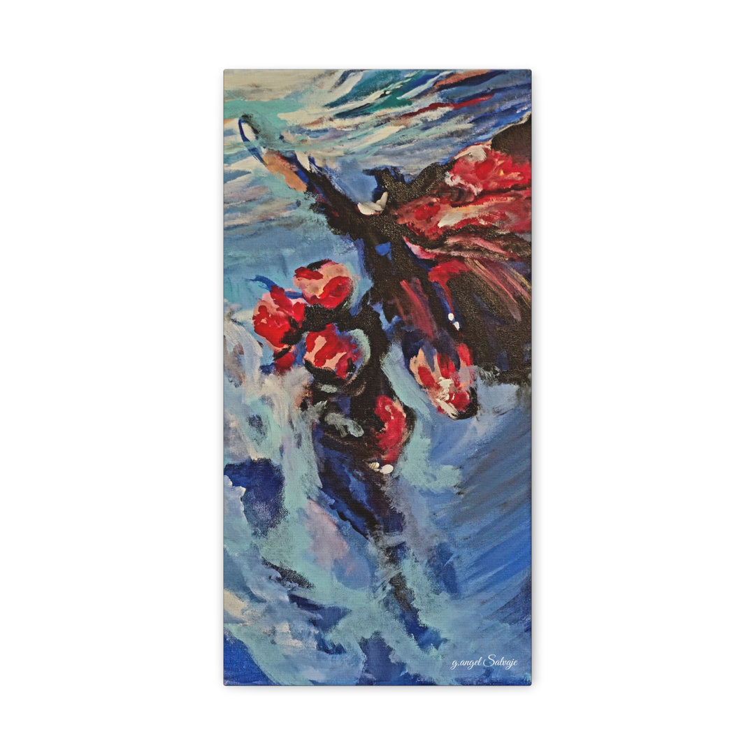Canvas Print - Nothing is Impossible ,Butterfly Dance Under water 25&quot;