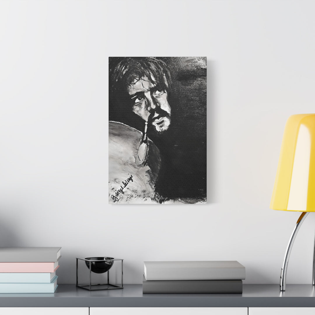 Canvas Print - Jon Bonham Black and White Painting