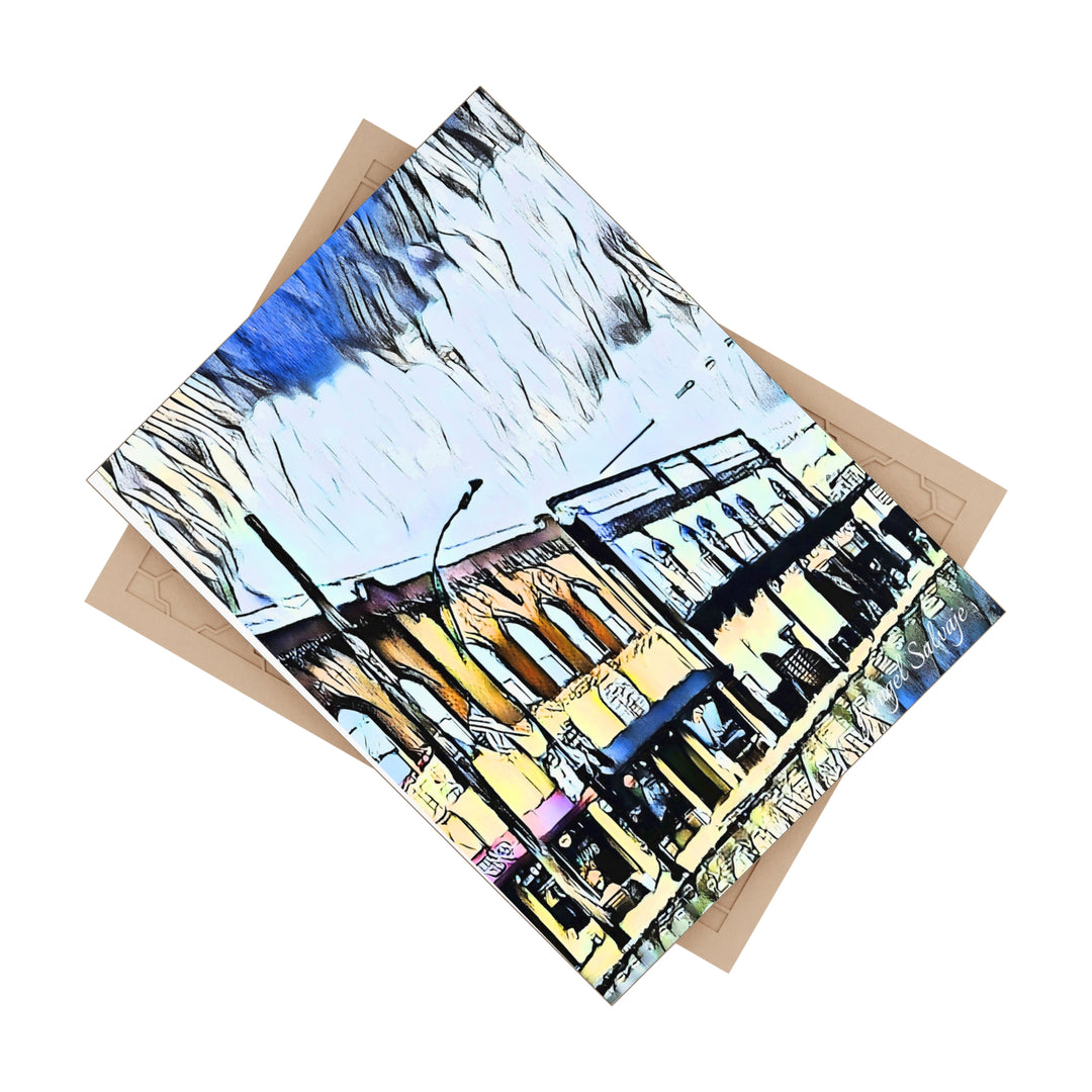Old Time Window Shopping Ceramic Photo Tile