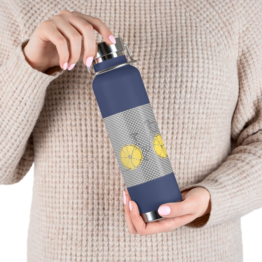 Lemon Keep'uh Pushin'  Copper Vacuum Insulated Bottle, 22oz