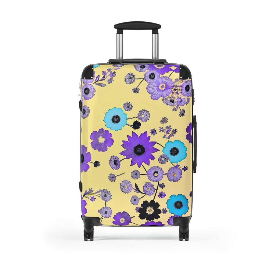 Purple Flowers Dancing on Sunshine Suitcase