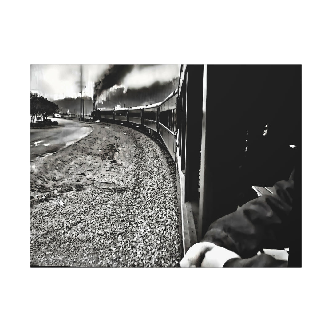 Canvas Art - Leaving Heartbreak Station, Black and White