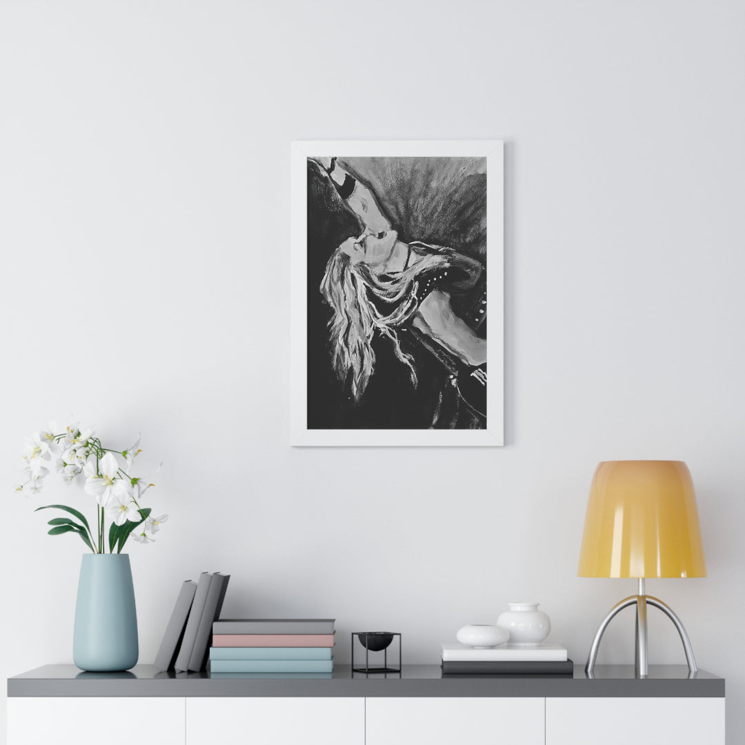 Vertical Poster - Nita Strauss Black and White Rock and Roll Series