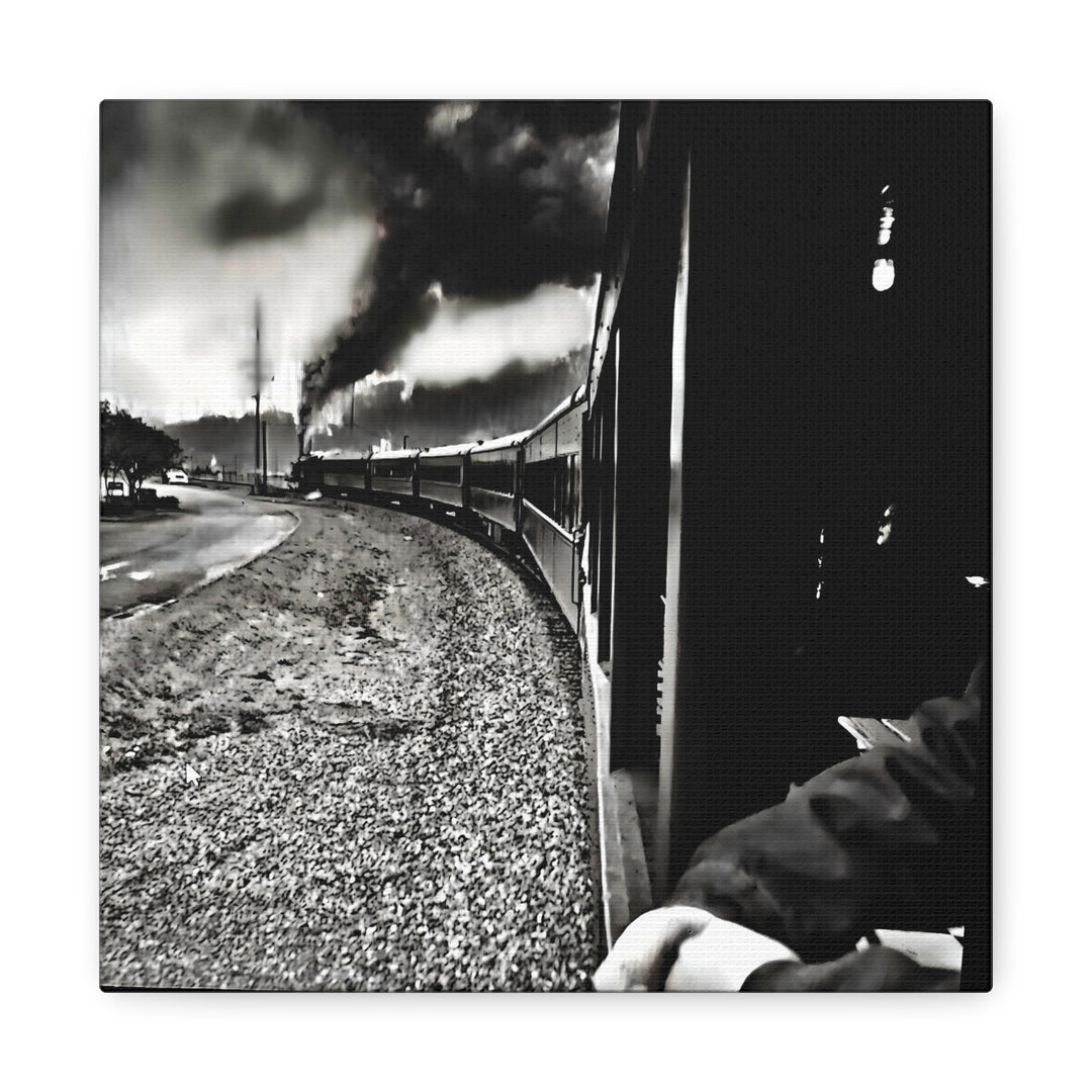 Canvas Art - Leaving Heartbreak Station, Black and White