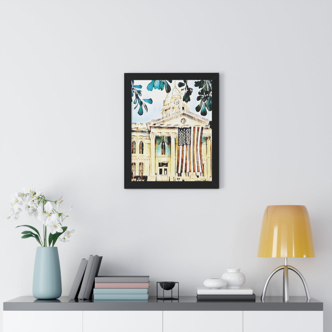 Colbert County Courthouse Framed Vertical Poster