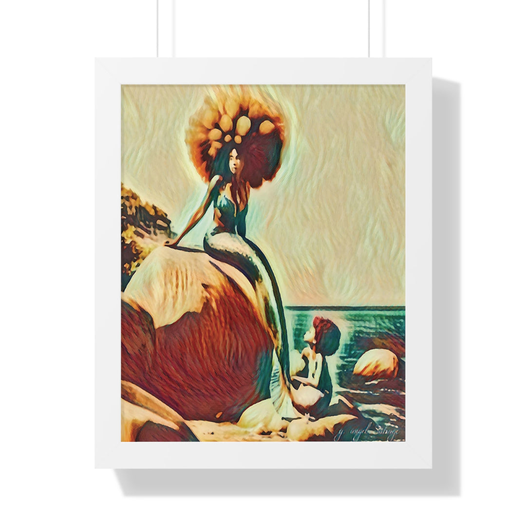 Mermaid Madonna Framed Vertical Poster