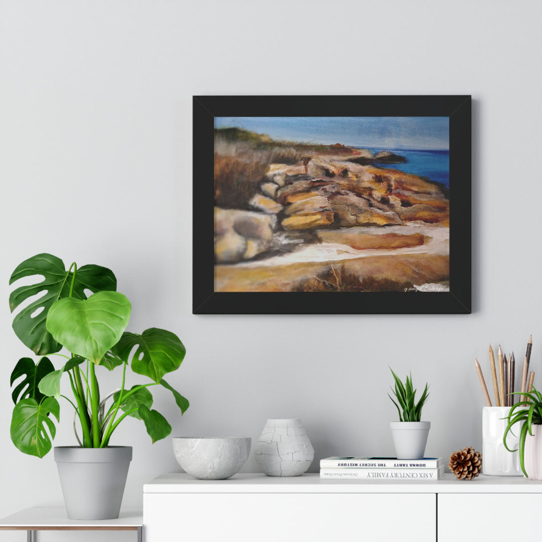 Framed Poster - Seaside Escape by g angel Salvaje