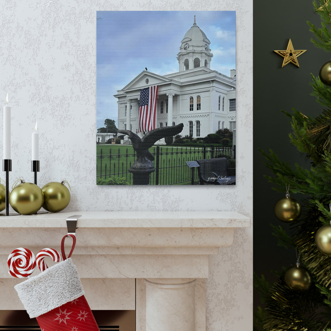 Colbert County Flag and Eagle Canvas Gallery Wraps