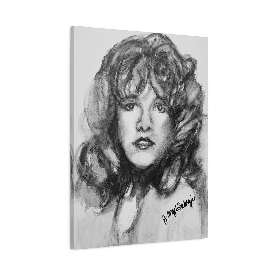 Stevie Nicks, B&W Rock and Roll Series,  Matte Canvas, Stretched, 1.25"