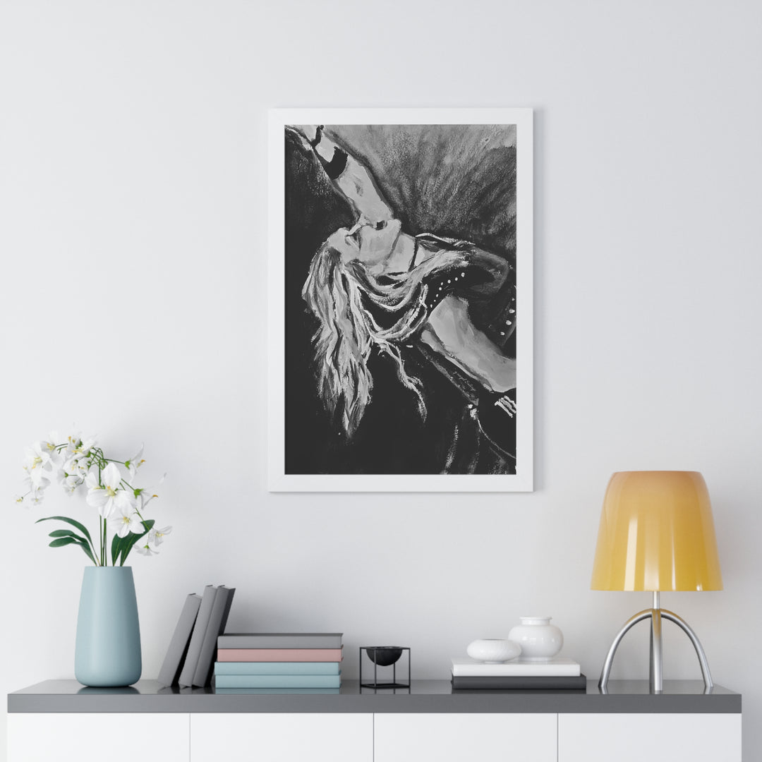 Vertical Poster - Nita Strauss Black and White Rock and Roll Series