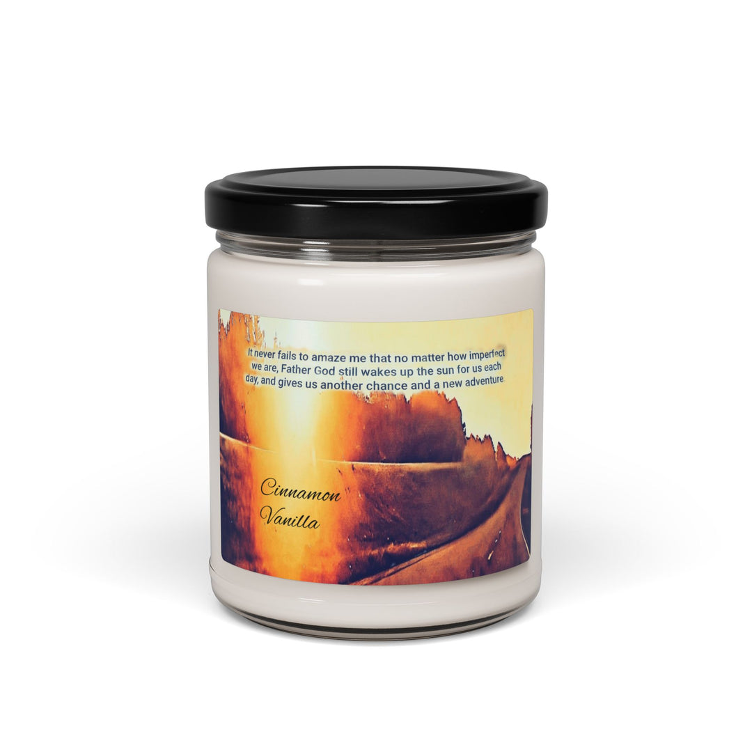 He Wakes Up the Sun, Inspirational Scented Soy Candle - 9oz, Perfect for Home Decor & Thoughtful Gifts