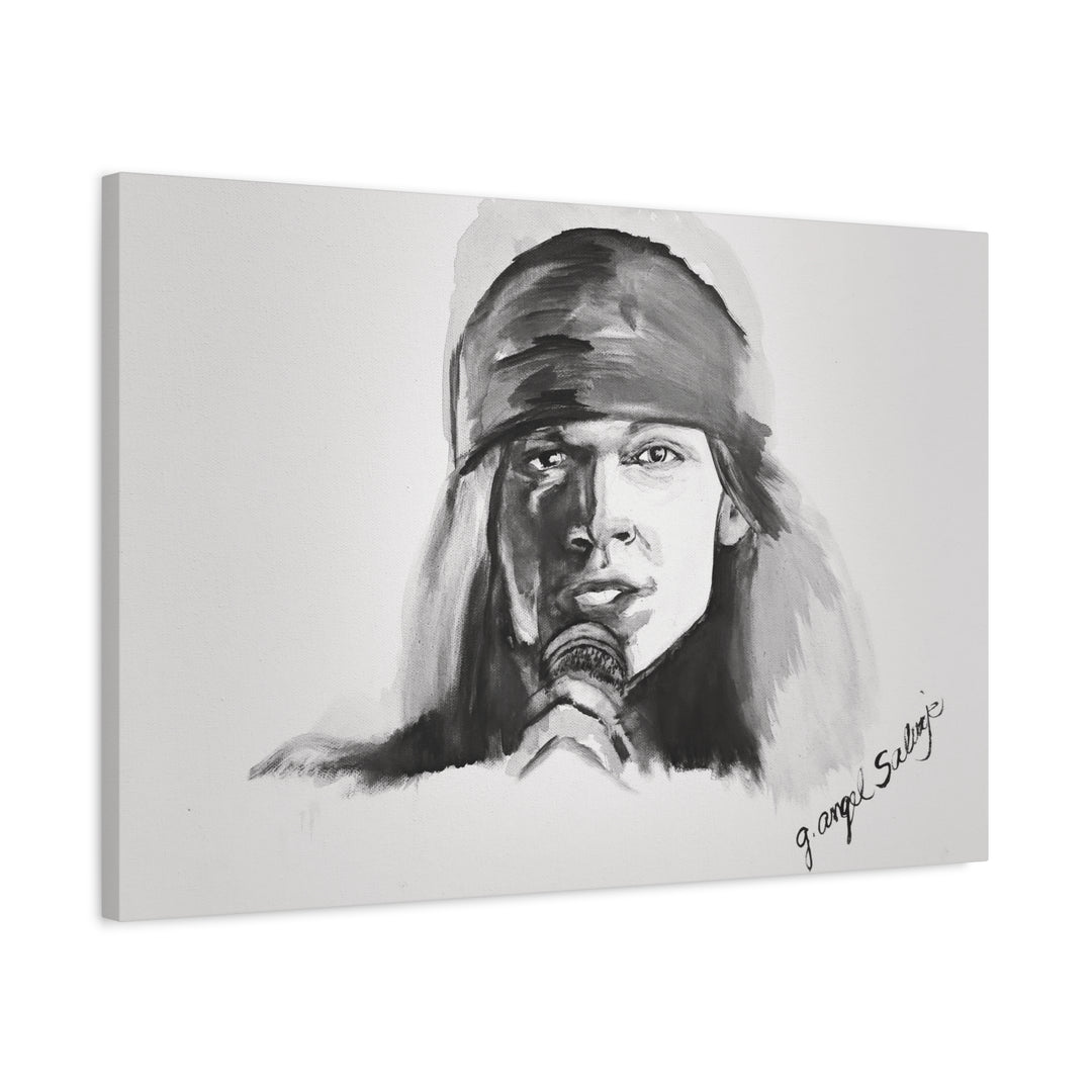 Axle Rose, Black and White Rock and Roll Series Canvas Art