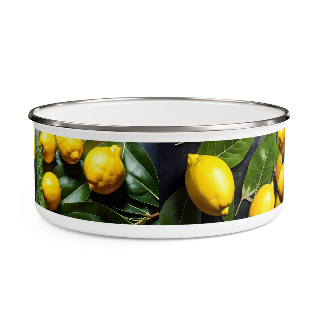Bunches of Lemons Enamel Bowl