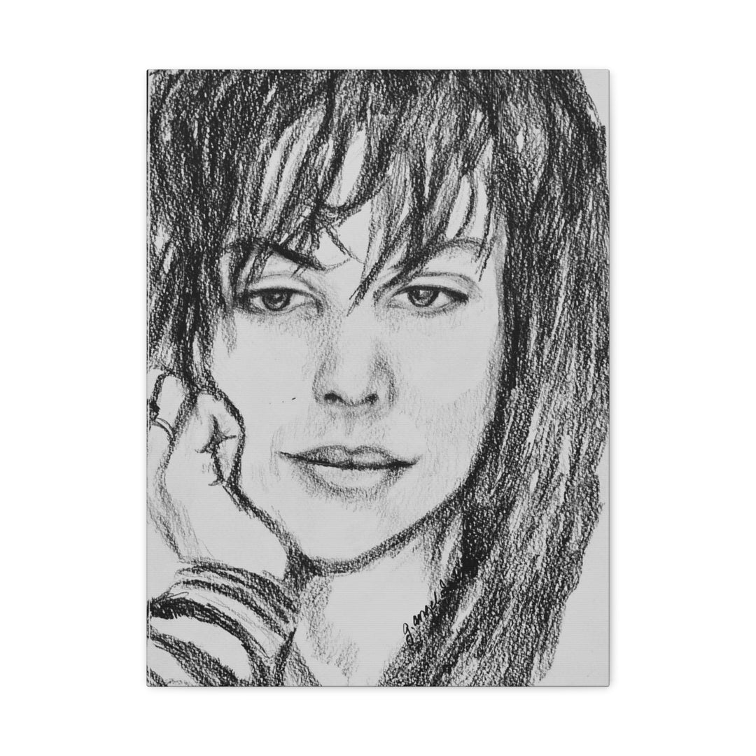 Joan Jett, B&W Rock and Roll Series, Matte Canvas, Stretched, 1.25"