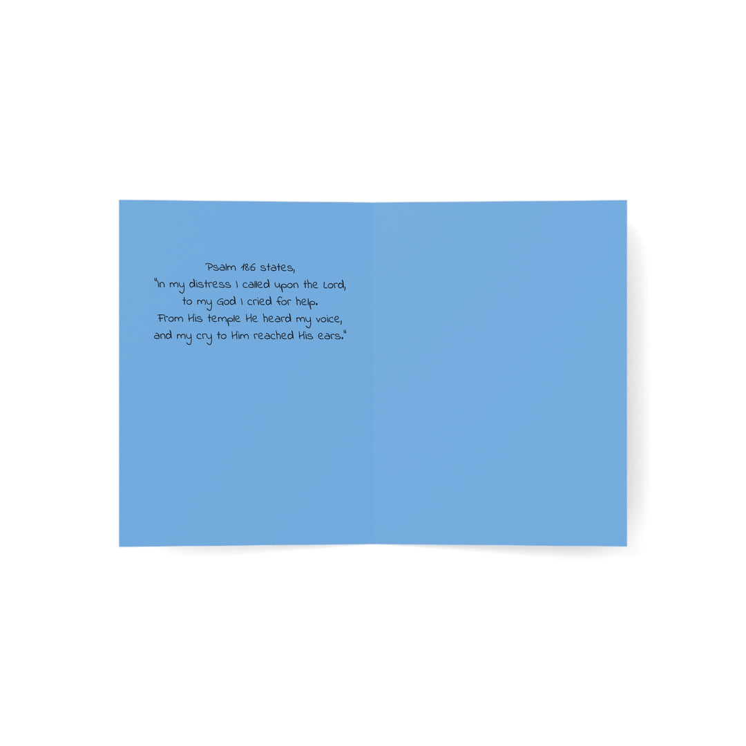 Greeting Cards Psalms 18:6 Diving Butterfly