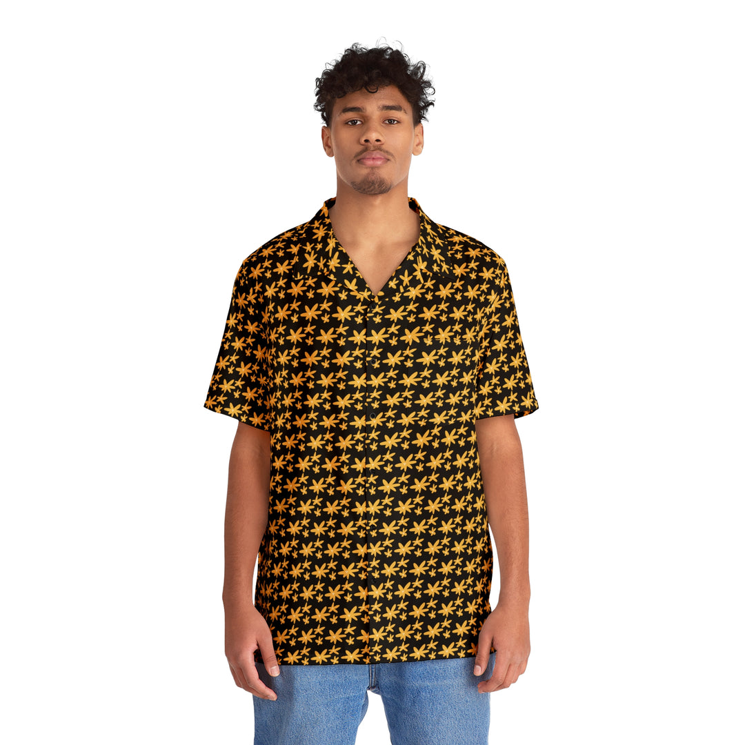 Midnight Blossoms Men's Hawaiian Shirt (AOP)