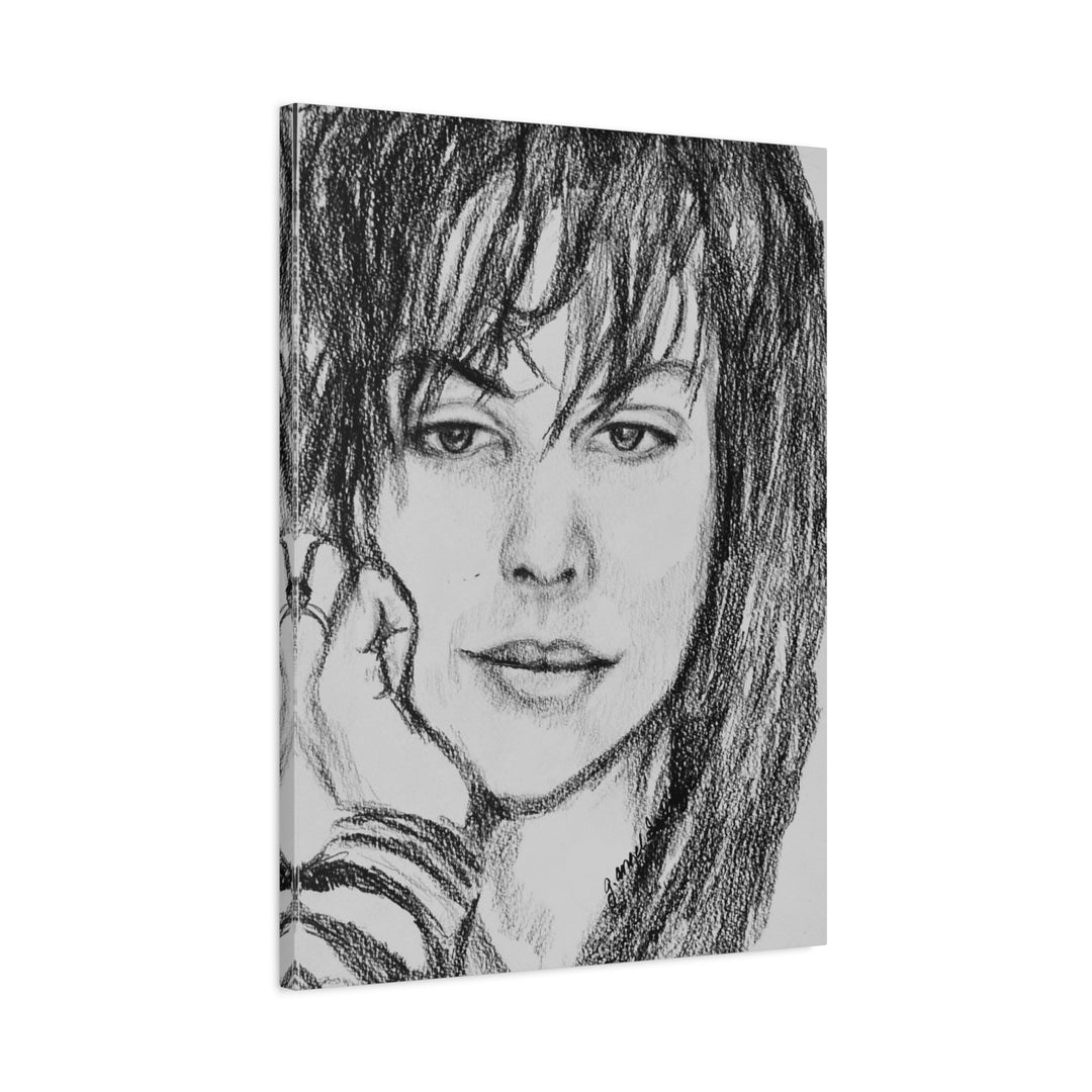 Joan Jett, B&W Rock and Roll Series, Matte Canvas, Stretched, 1.25"