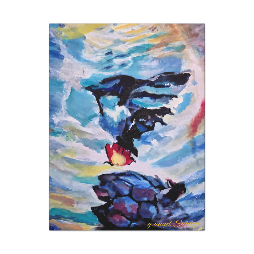 Canvas Painting Print - Courageous Beyond Understanding by g angel Salvaje