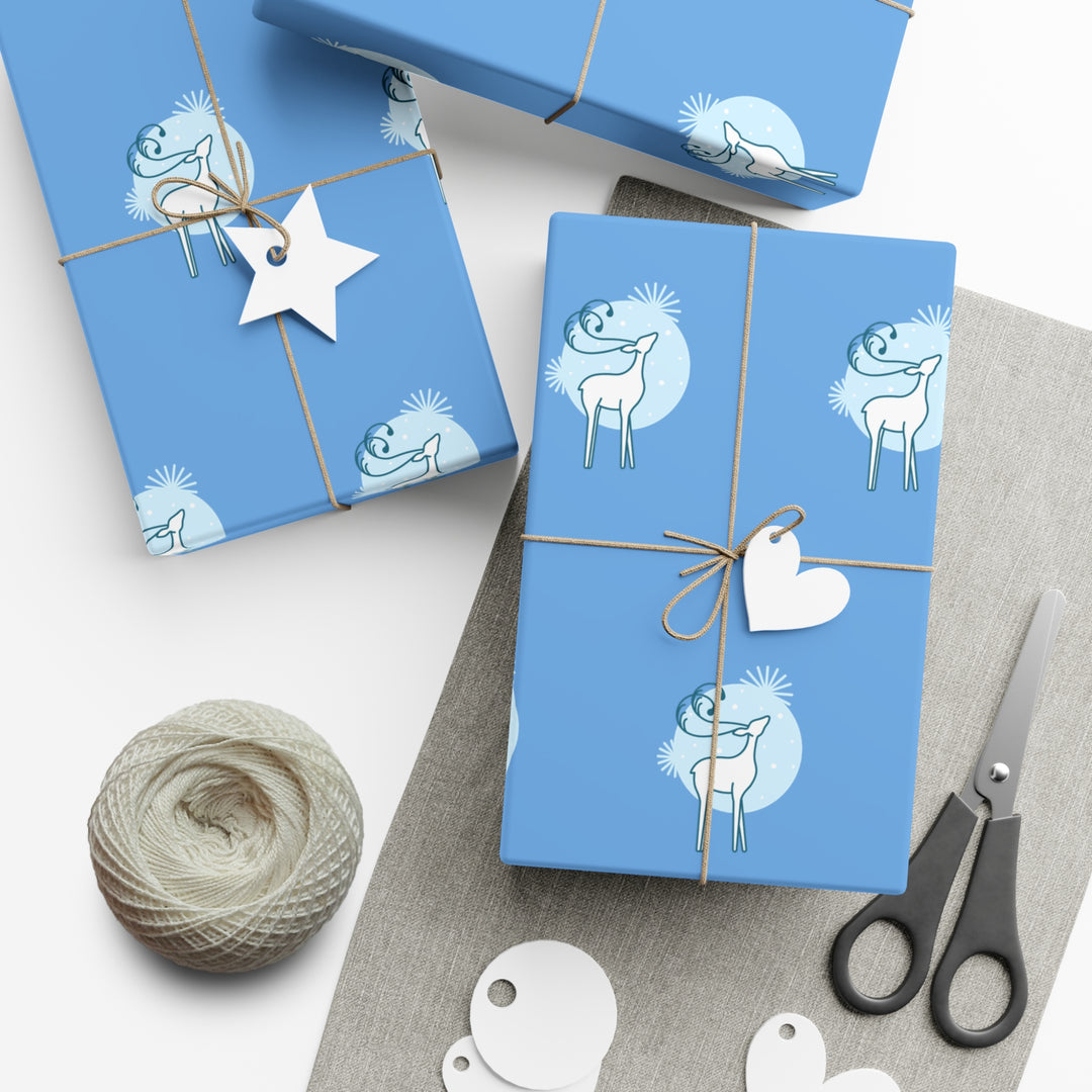 Reindeer in the Snow Gift Wrap Papers