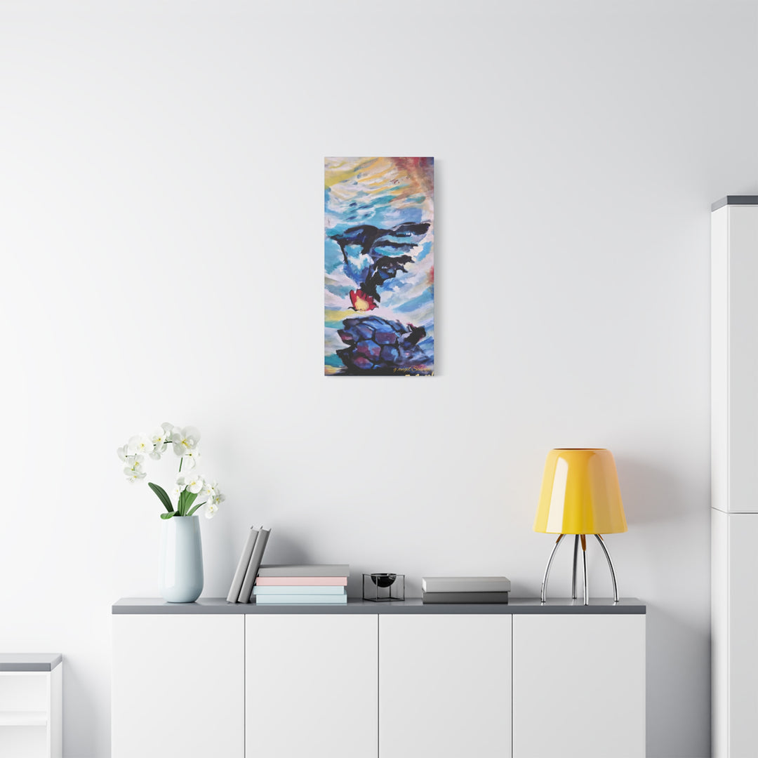 Canvas Painting Print - Courageous Beyond Understanding by g angel Salvaje