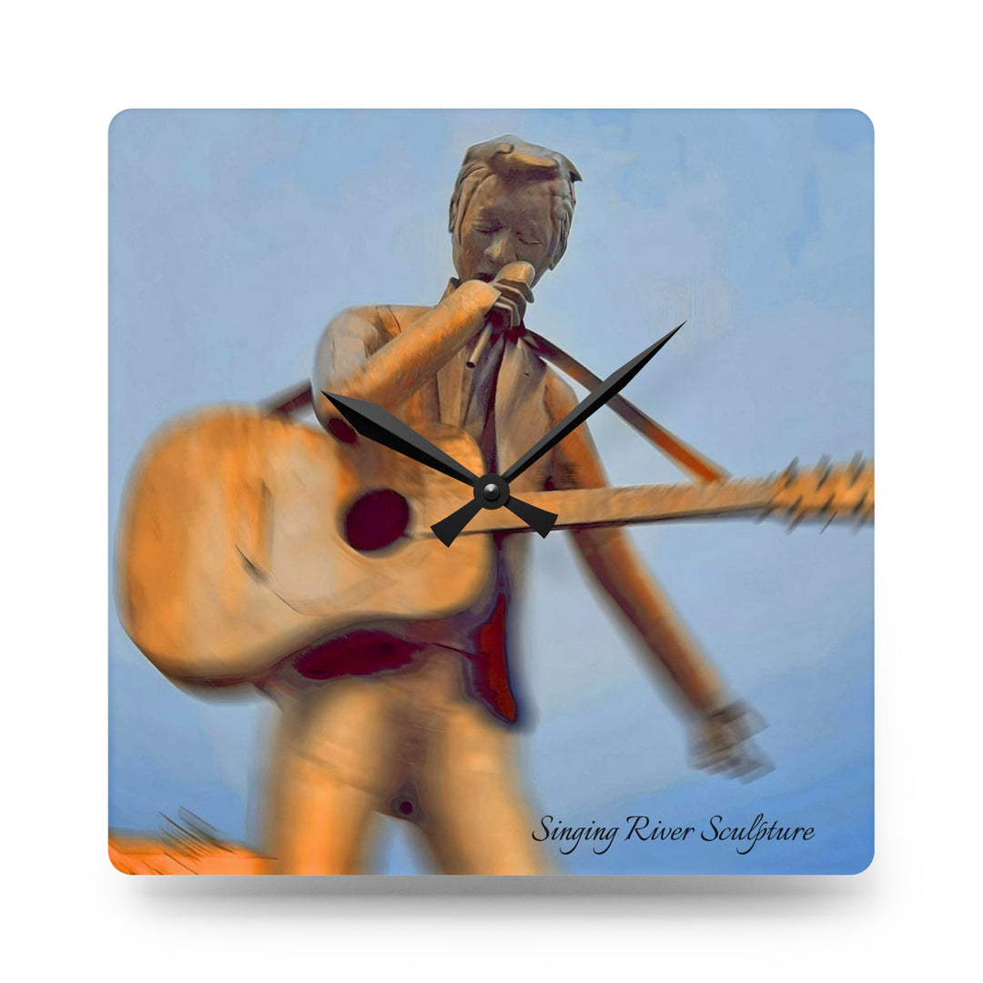 Singing River Sculpture Acrylic Wall Clock