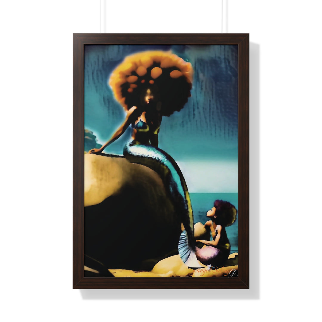 Mermaid Madonna Framed Vertical Poster