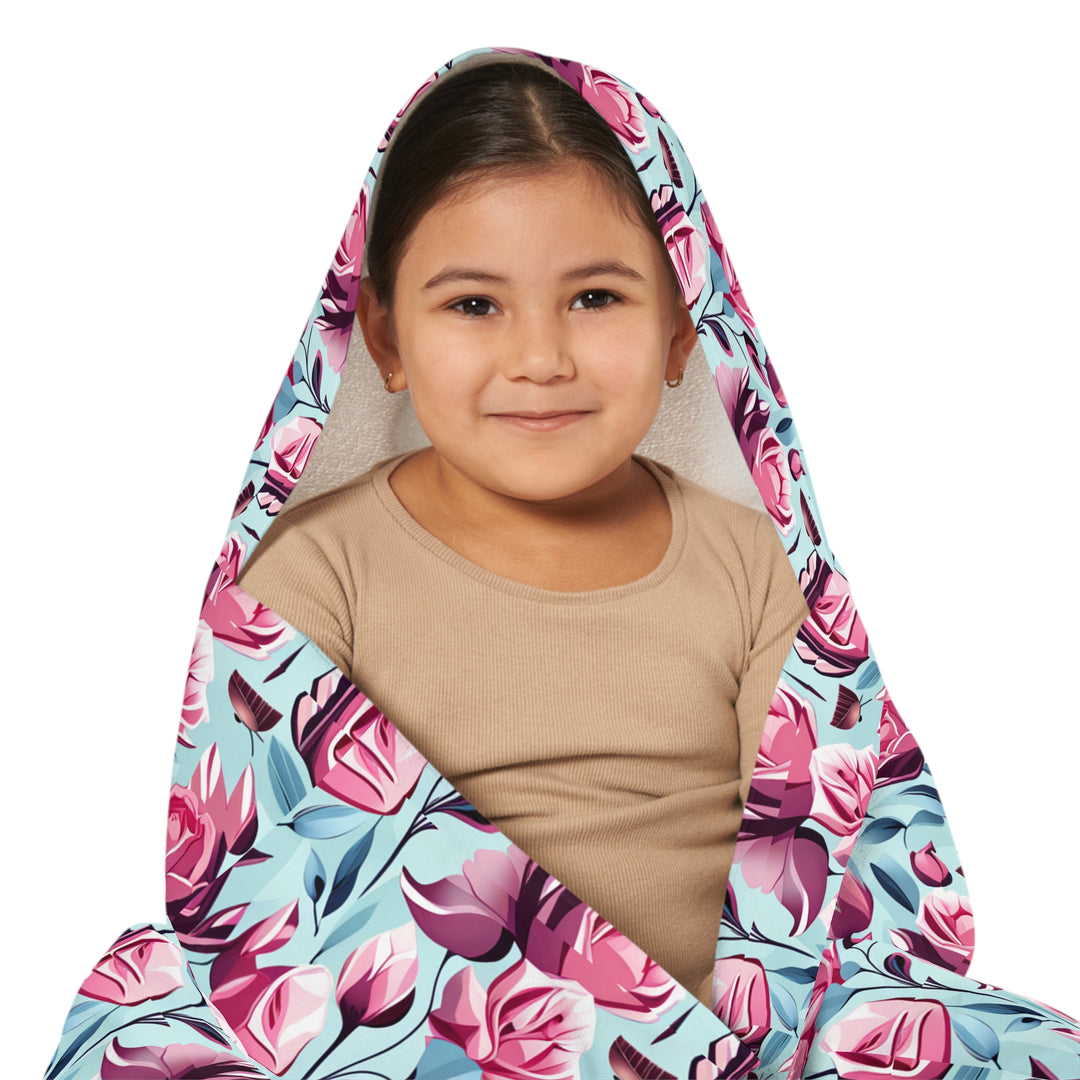 Roses are Pink Youth Hooded Towel