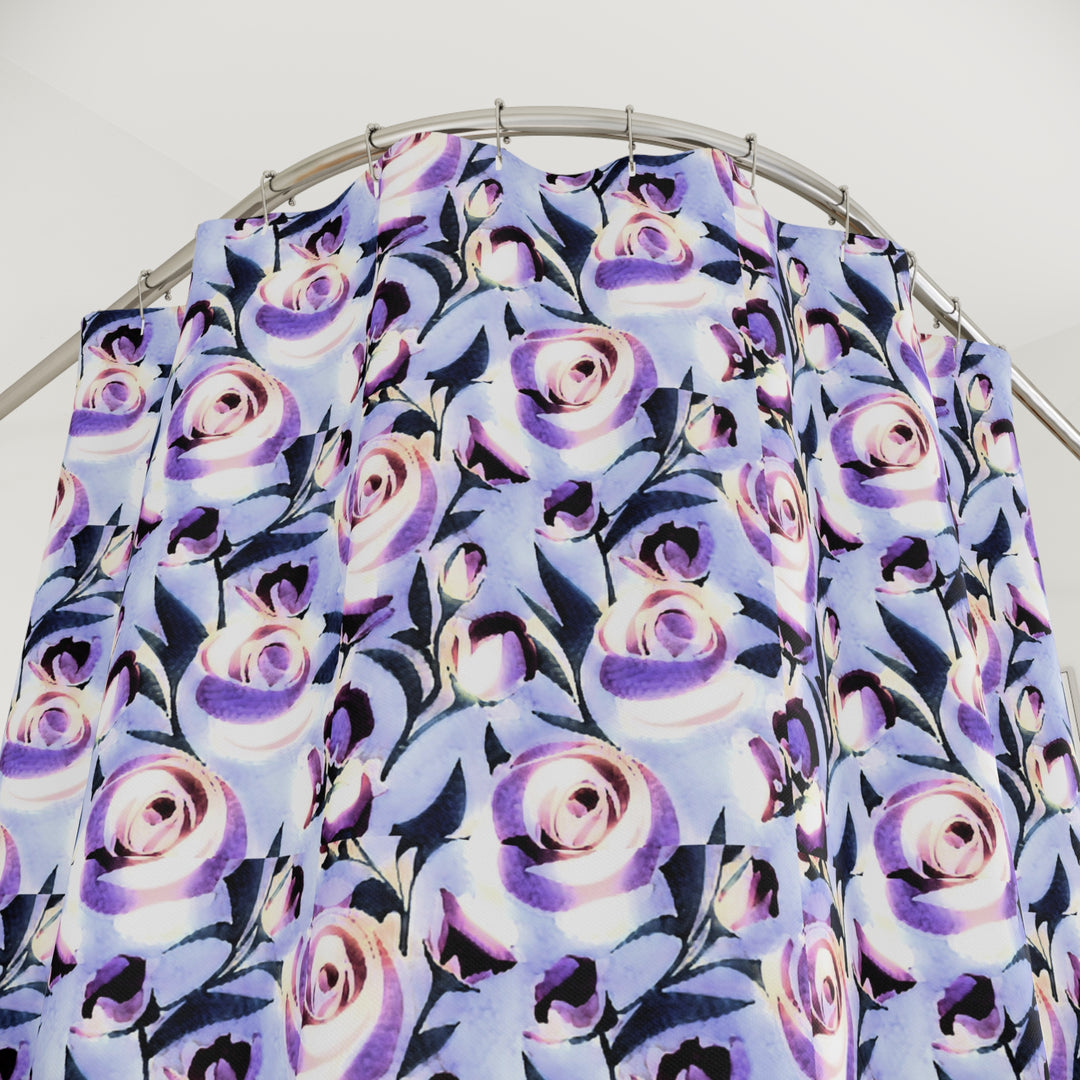 Lavender Roses Polyester Shower Curtain