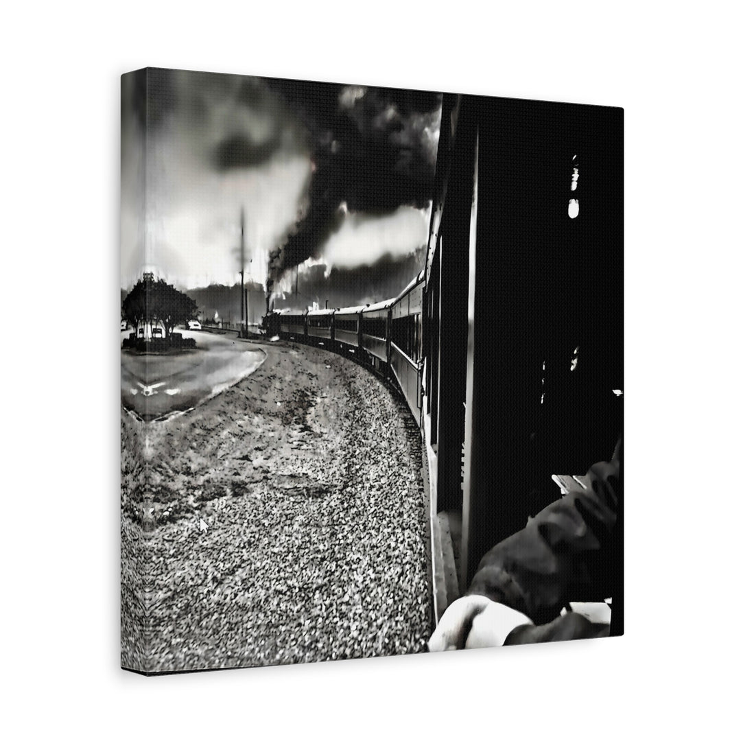Canvas Art - Leaving Heartbreak Station, Black and White