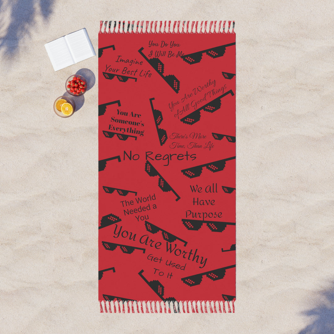 Affirmations and Sunglasses Beach Cloth