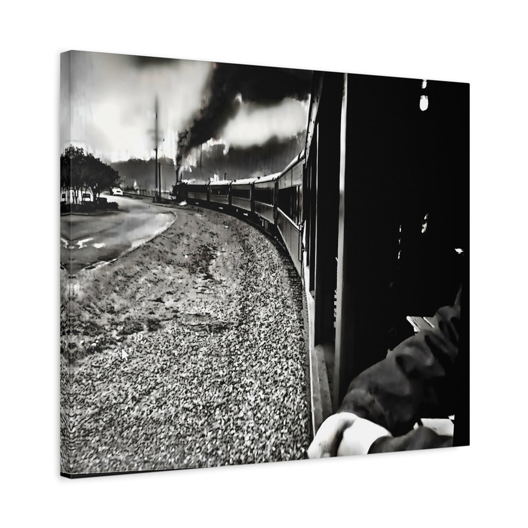 Canvas Art - Leaving Heartbreak Station, Black and White
