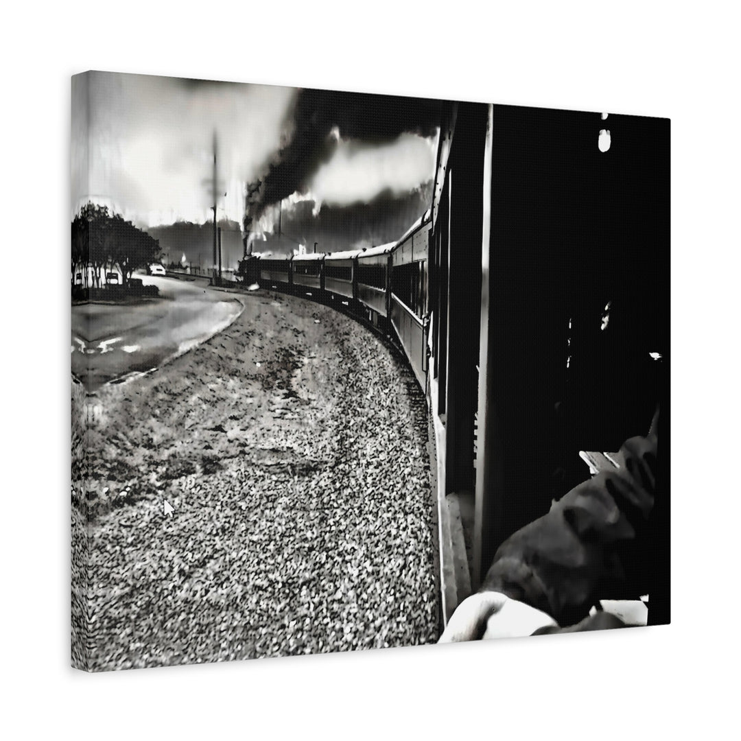 Canvas Art - Leaving Heartbreak Station, Black and White